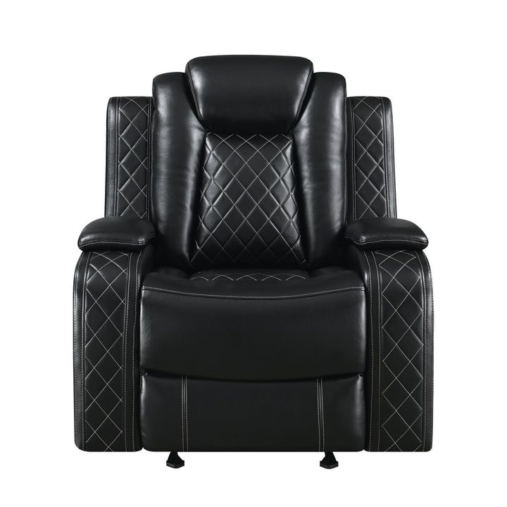 Orion Ii Glider Recliner W/ Pwr Fr &amp; Hr-Black