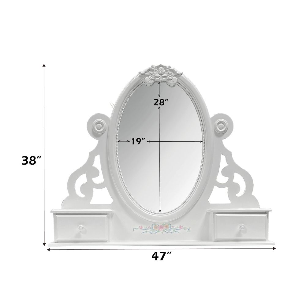 Flora Mirror W/Jewlery – dimensions diagram