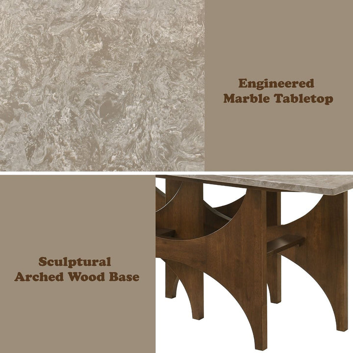 Oleia Dining Table w/Engineered Marble – features callout