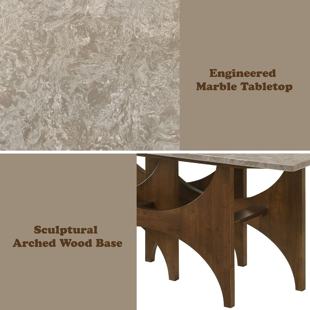Oleia Dining Table w/Engineered Marble – features callout