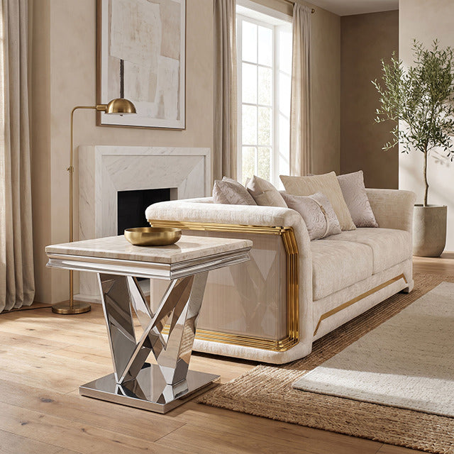 Villarsglane End Table, Black/Beige - view 3