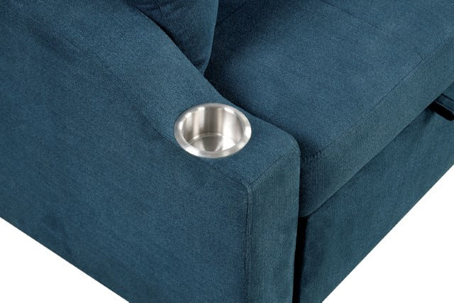 Royden Sleeper Sofa, Blue - view 3