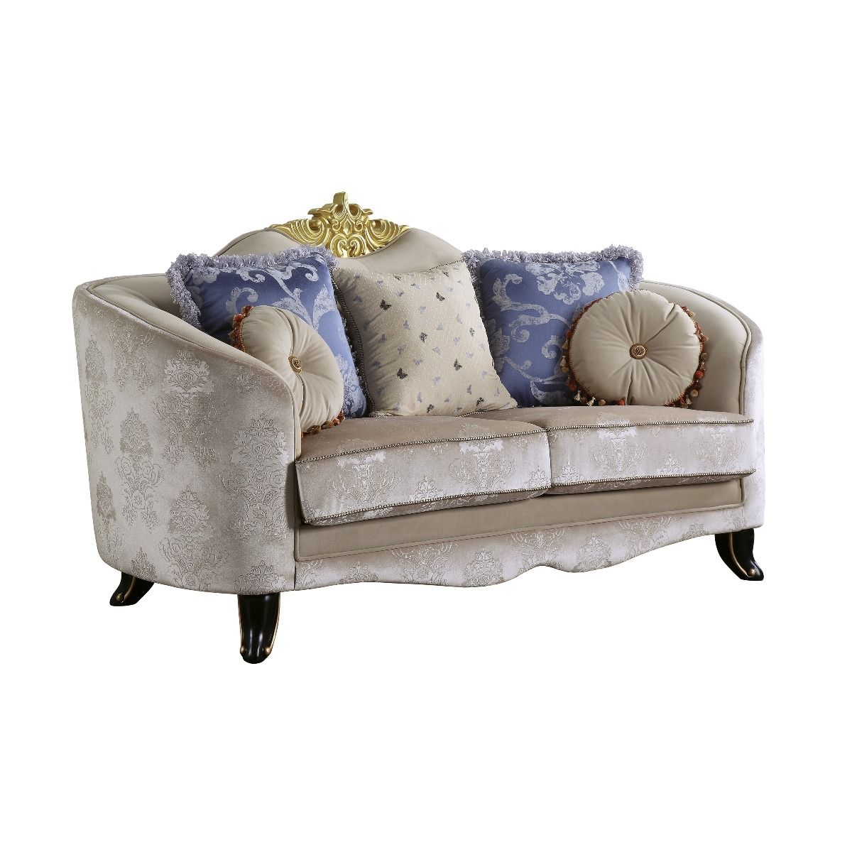 Sheridan Loveseat with 5 Pillows