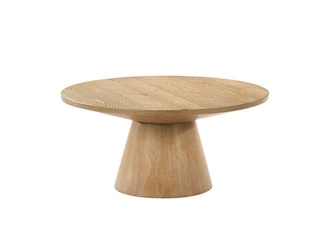 Halewood 36" Round Cocktail Table, Oak