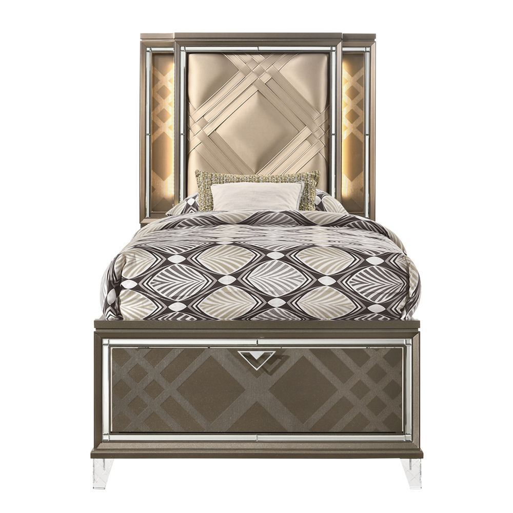 Skylar Full Bed with Led & Storage