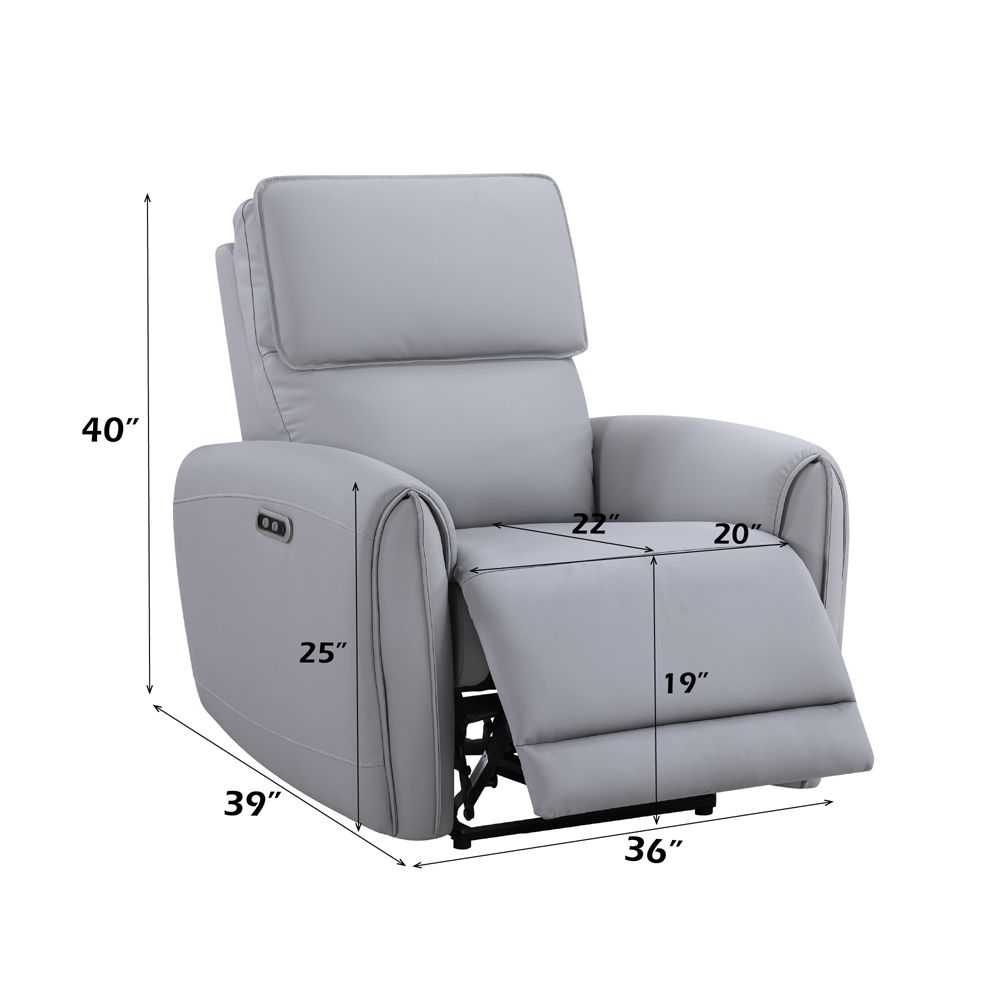 Jeromie Power Motion Recliner w/USB Port – dimensions diagram