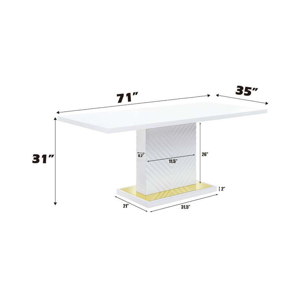 Gaines Dining Table with Pedestal Base
