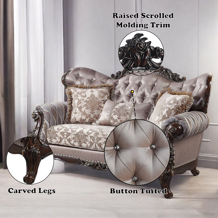 Benbek Loveseat W/3 Pillows – features callout