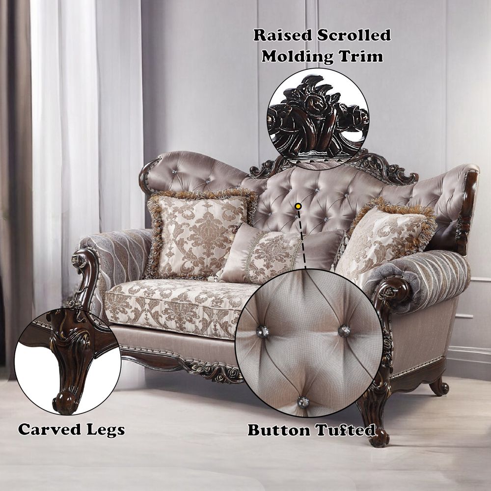 Benbek Loveseat W/3 Pillows – features callout