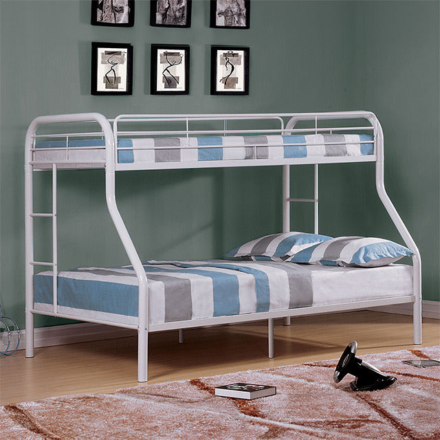 Finnerty Twin/Full Bunk Bed, White