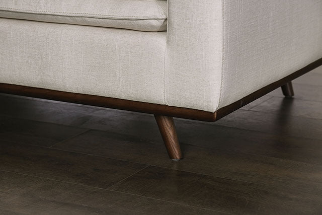 Monthey Sofa, Dark Brown/Linen White - view 6
