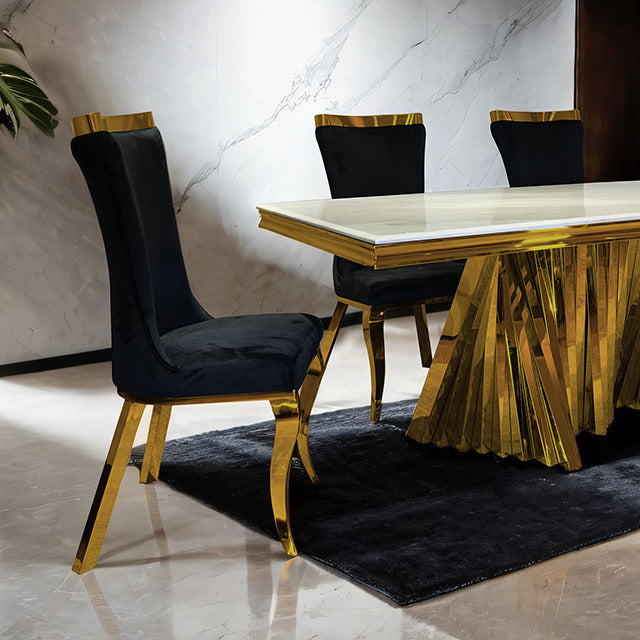 Basilicata Dining Table, Gold