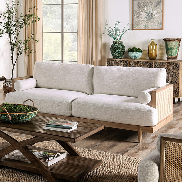Alesund Sofa, Light Oak/Beige