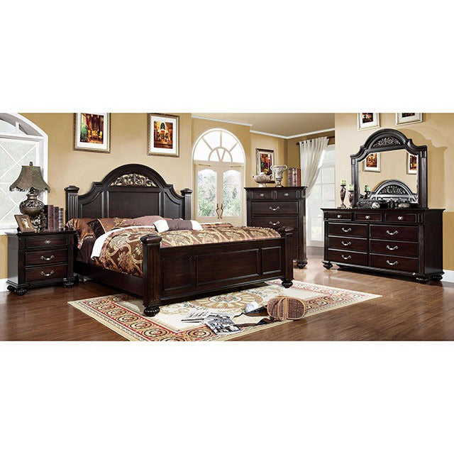 Syracuse 4 Pc Queen Bedroom Set, Dark Walnut - view 2