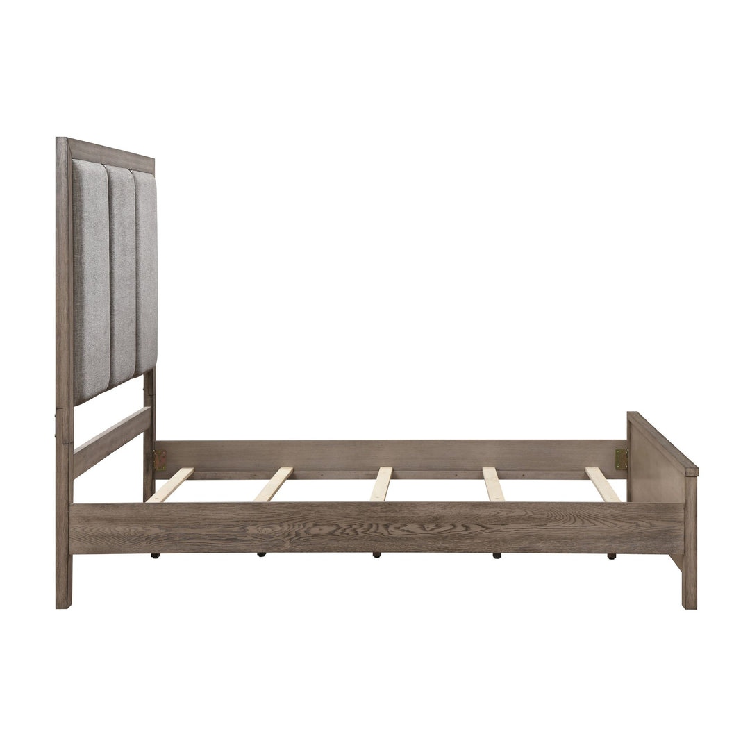 Harrisburg 5/0 Q Headboard, Footboard & Slat Kit-Walnut