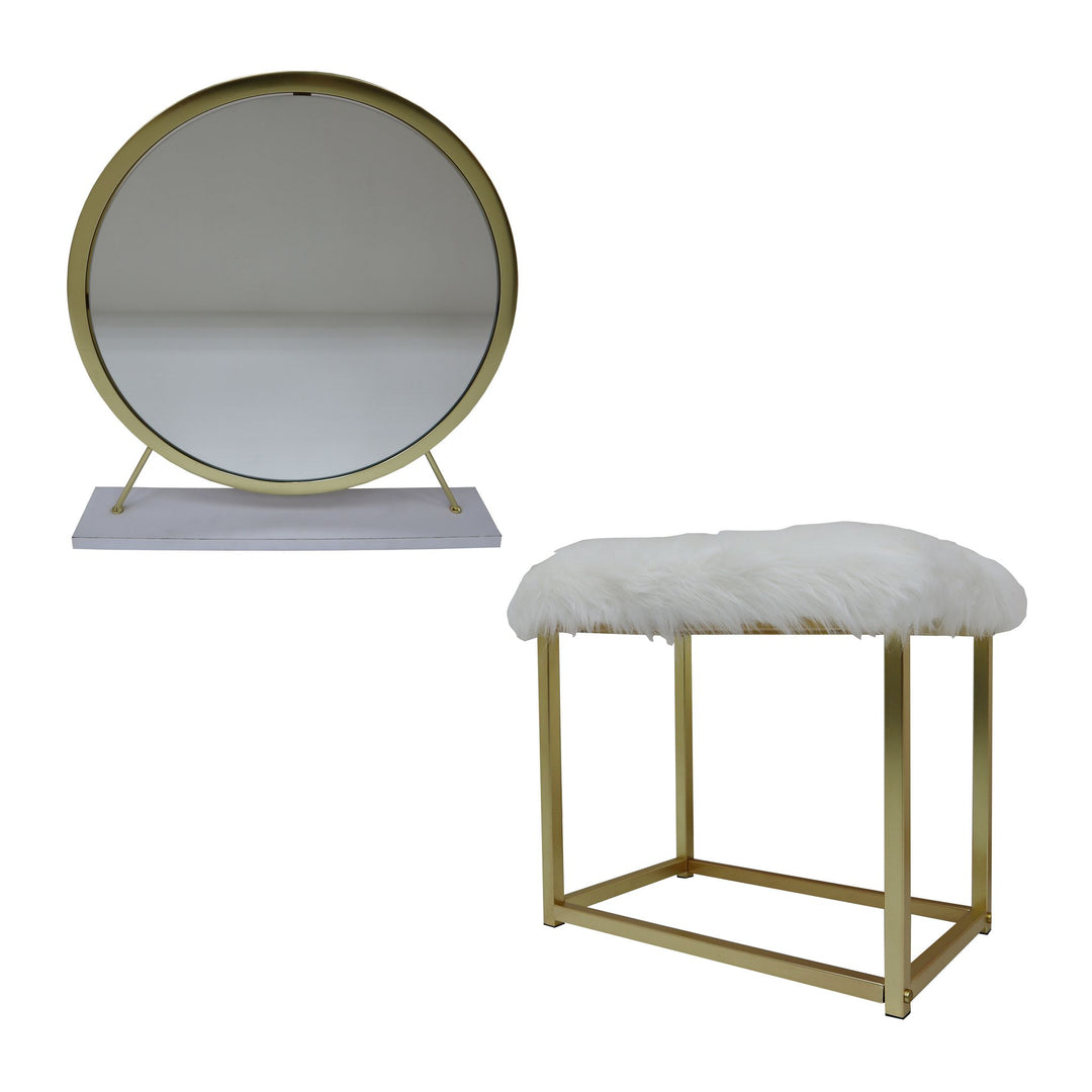 Adao Vanity Mirror & Stool – view 3