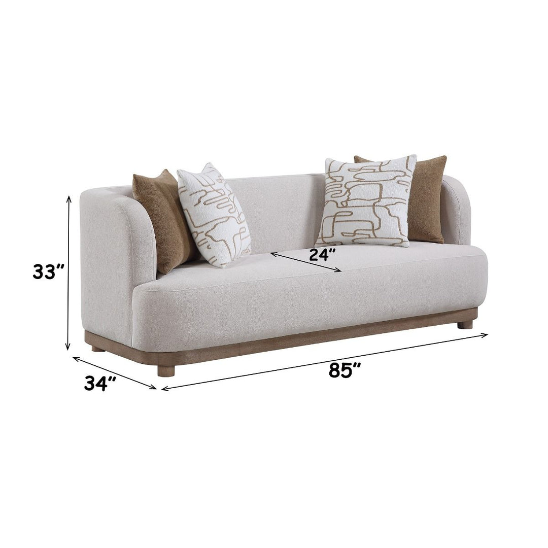 Duncan Sofa w/4 Pillows – dimensions diagram