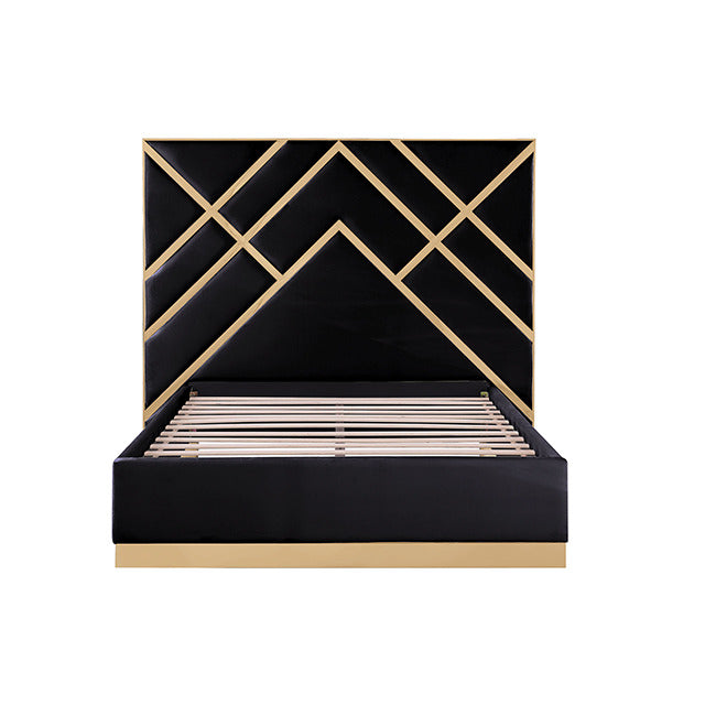 Stavola Bed, Black/Gold - view 2