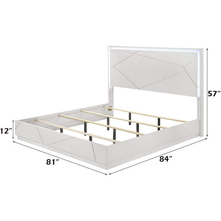 Esther Eastern King Bed w/LED – dimensions diagram