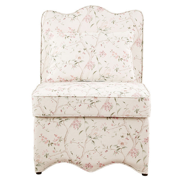 Hemsworth Accent Chair, Chinoiserie White/Pink - view 2