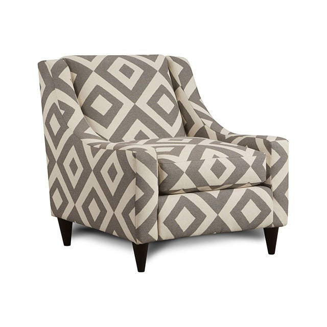 Parker Chair, Gray/Pattern
