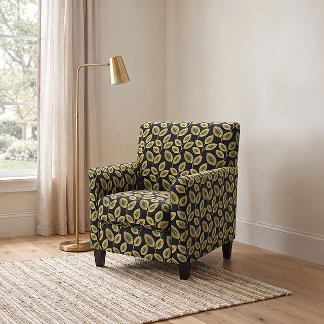 Ivey Acent Chair, Botanical Black/Gold - view 6