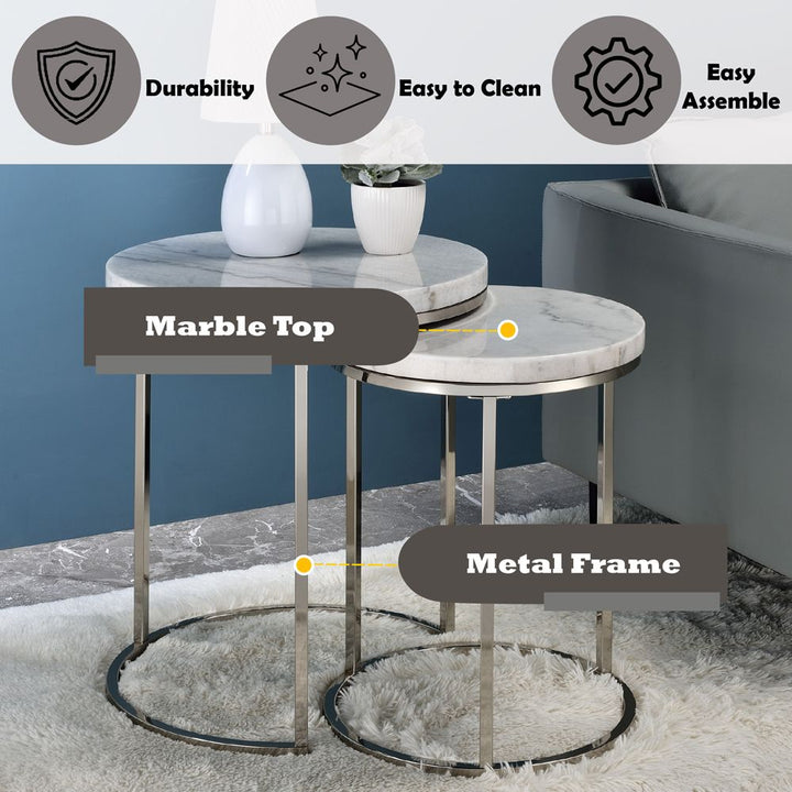 Zaidee Nesting Table Set – features callout