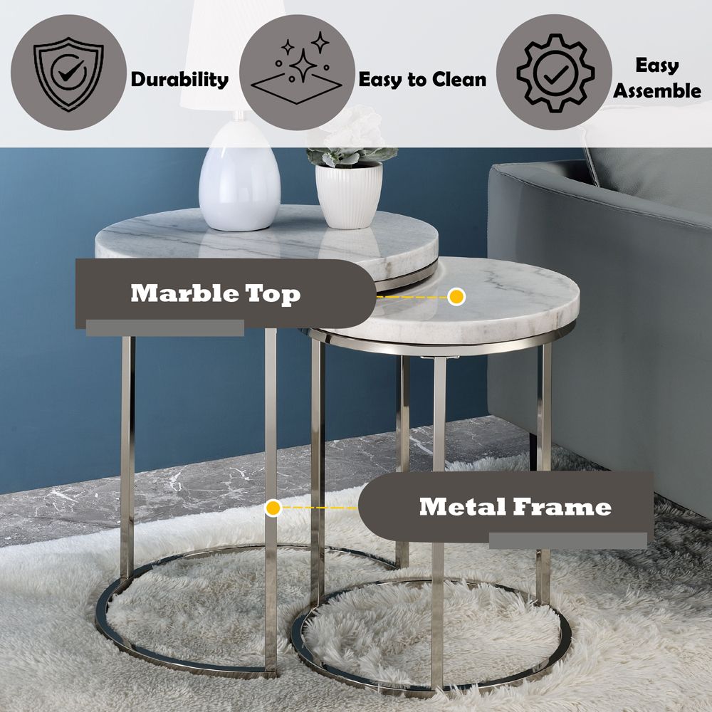 Zaidee Nesting Table Set – features callout