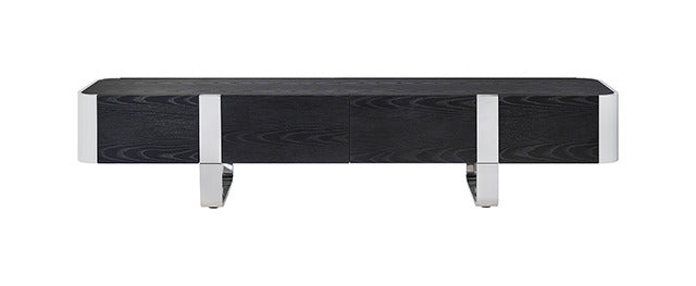 Leknes Tv Stand Black W/ Silver Frame - view 2