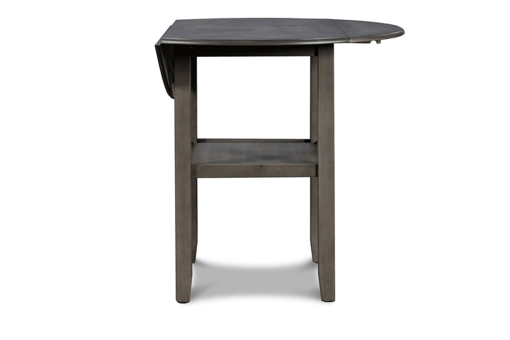 Gia 3 Pc 42" Counter Drop Leaf Table &amp; 2 Chairs-Gray