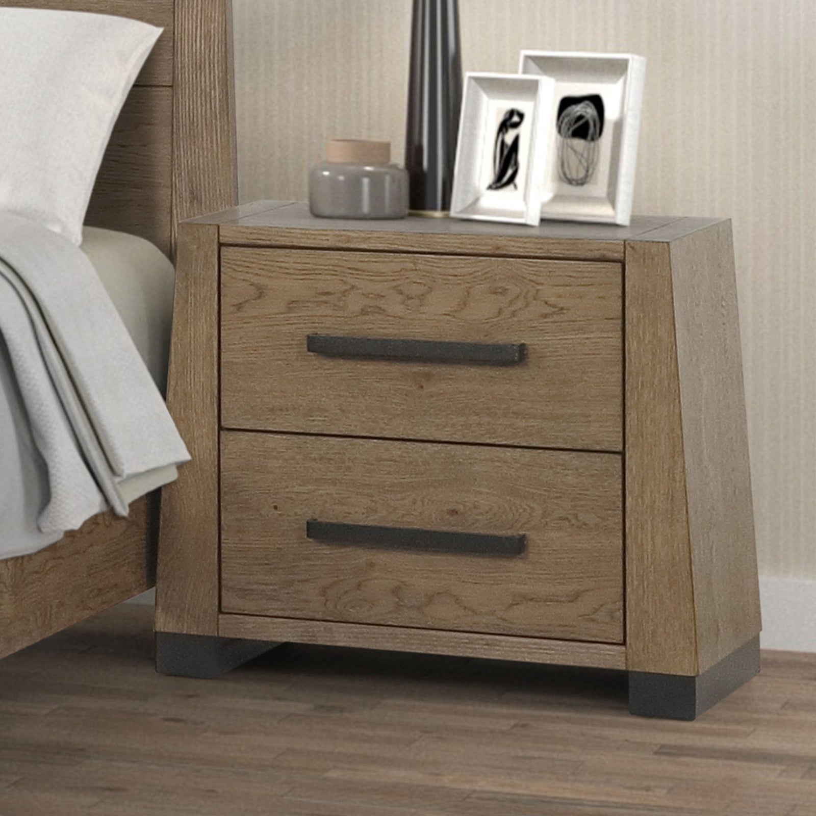 Viera Nightstand- Natural Oak