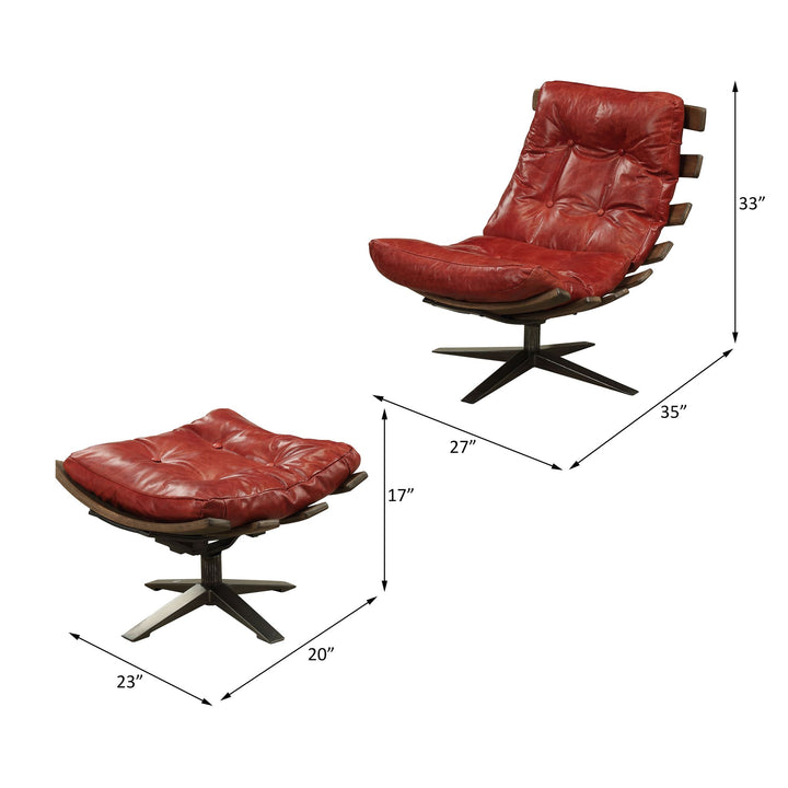 Gandy Chair &amp; Ottoman – line drawing