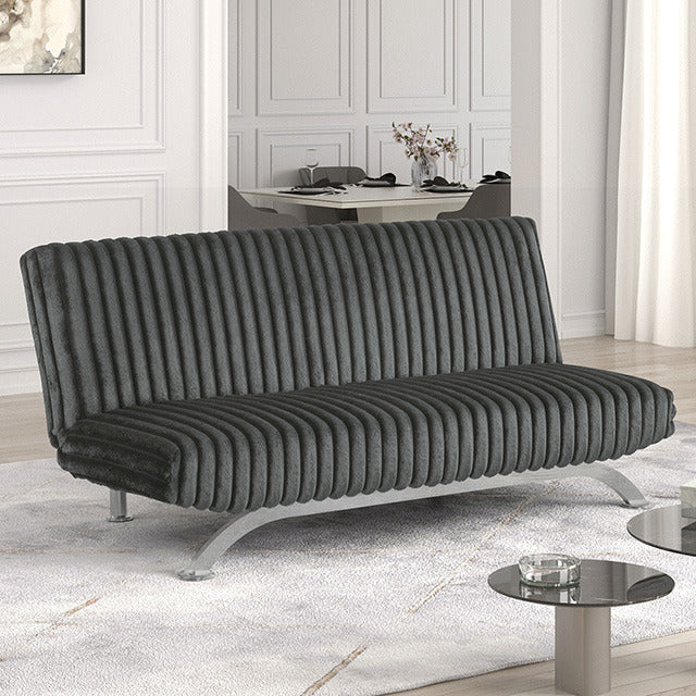 Villeneuve Futon Sofa Bed, Charcoal