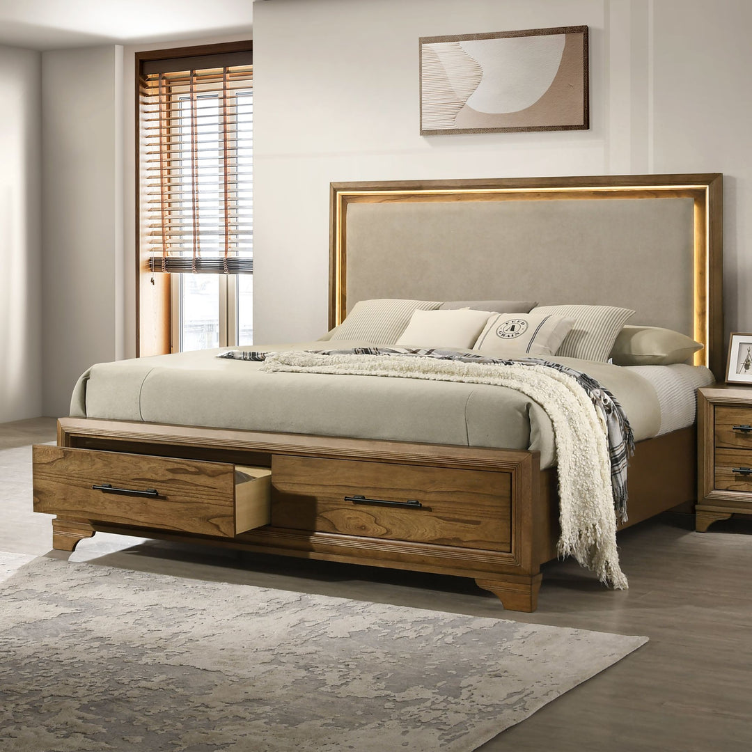 Talcott 6/6-6/0 Ek/wk Storage Footboard Frame And Roll Out Sl