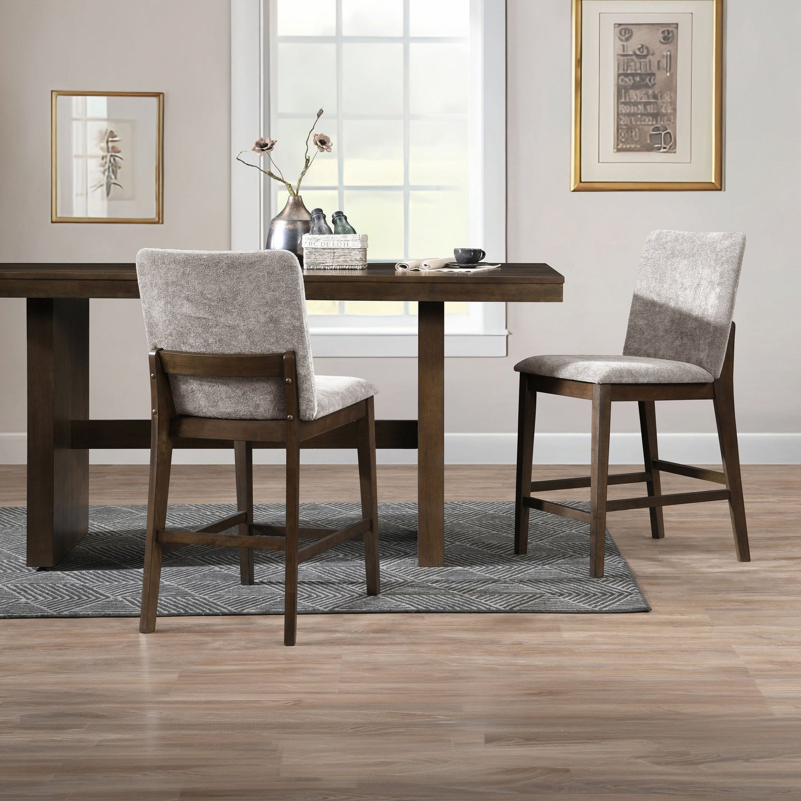 Kody Upholstered Counter Chair (2 Per Carton)-Cream