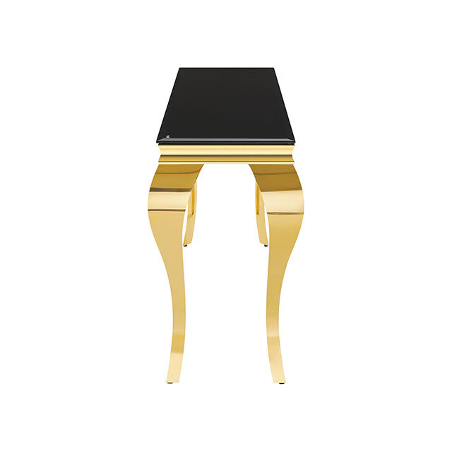 Wetzikon Sofa Table, Black/Gold - view 3