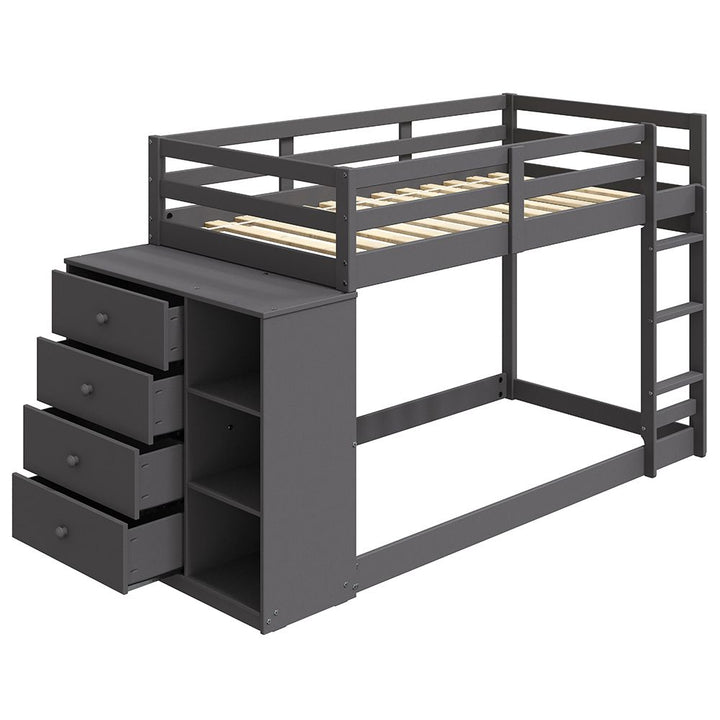 Gaston Twin/Twin Bunk Bed W/4 Drawers &amp; 3 Compartments – view 3