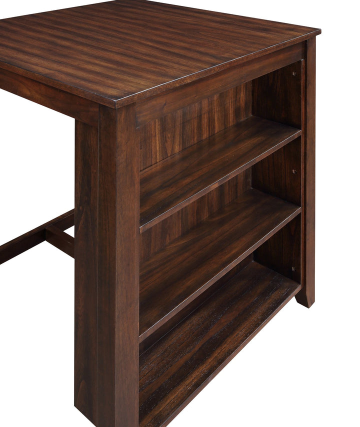 Gia 3 Pc 30" Storage Counter Table &amp; 2 Chairs-Cherry