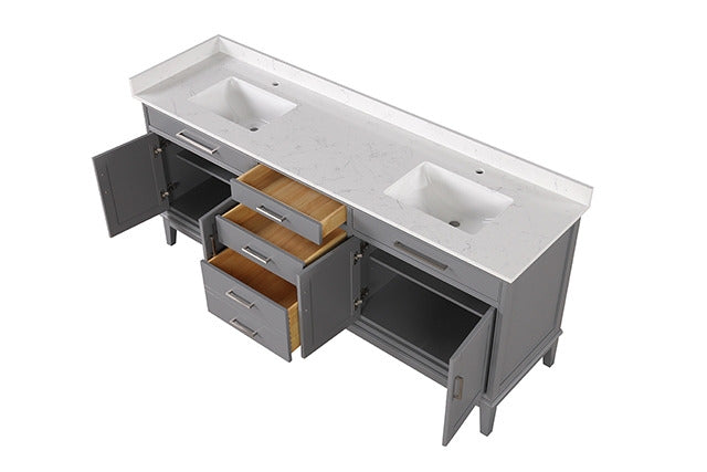 Oliva Vanity Set, White/Gray - view 2