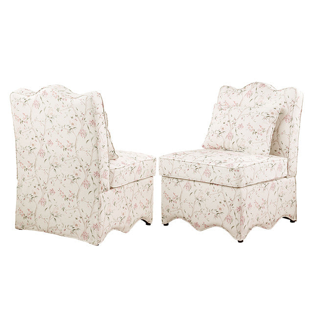 Hemsworth Accent Chair, Chinoiserie White/Pink - view 5