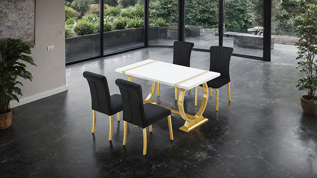 Holstebro Side Chair, Black/Gold - view 2