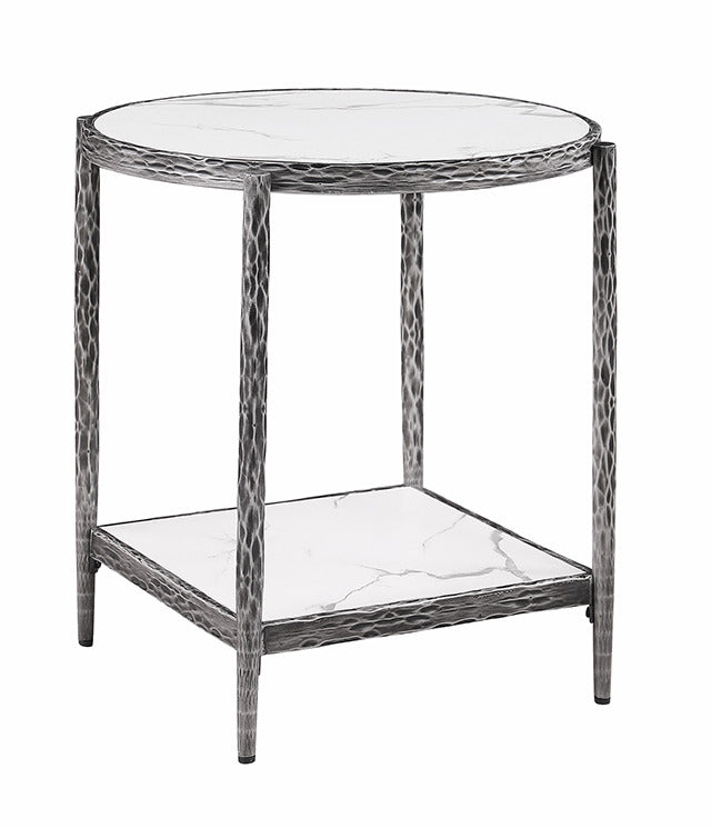 Kerna End Table, Gunmetal