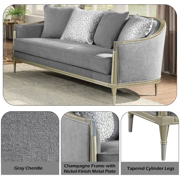 Fernando Loveseat with 4 Pillows