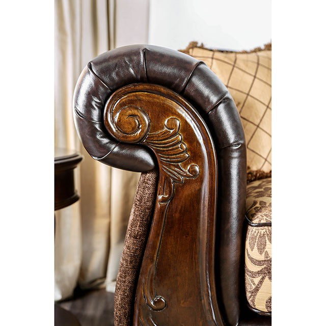 Quirino Sofa, Dark Brown/Tan - view 6