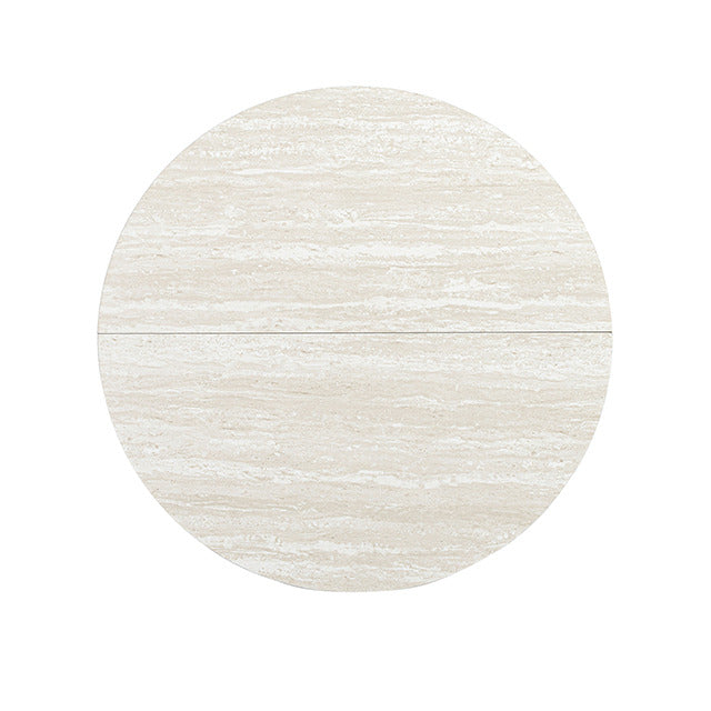 Oberto Round Dining Table, White/Walnut - view 2