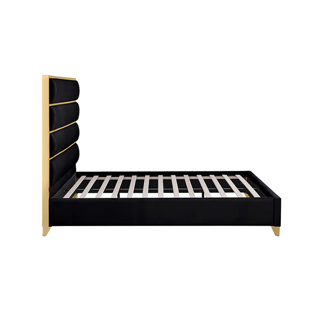 Andriola Bed, Black/Gold - view 2