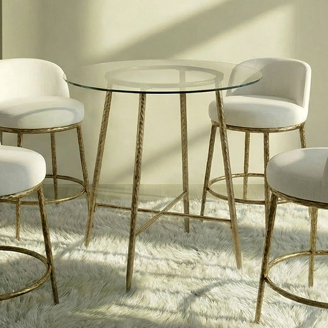 Rilva Counter Ht. Table, Matte Gold