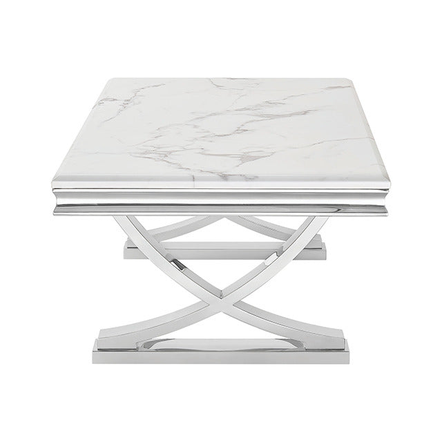 Wettingen Coffee Table, White/Chrome - view 2