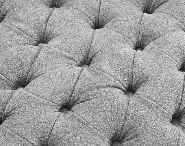 Sofi Button Tufted Swivel Chair, Light Gray - view 9