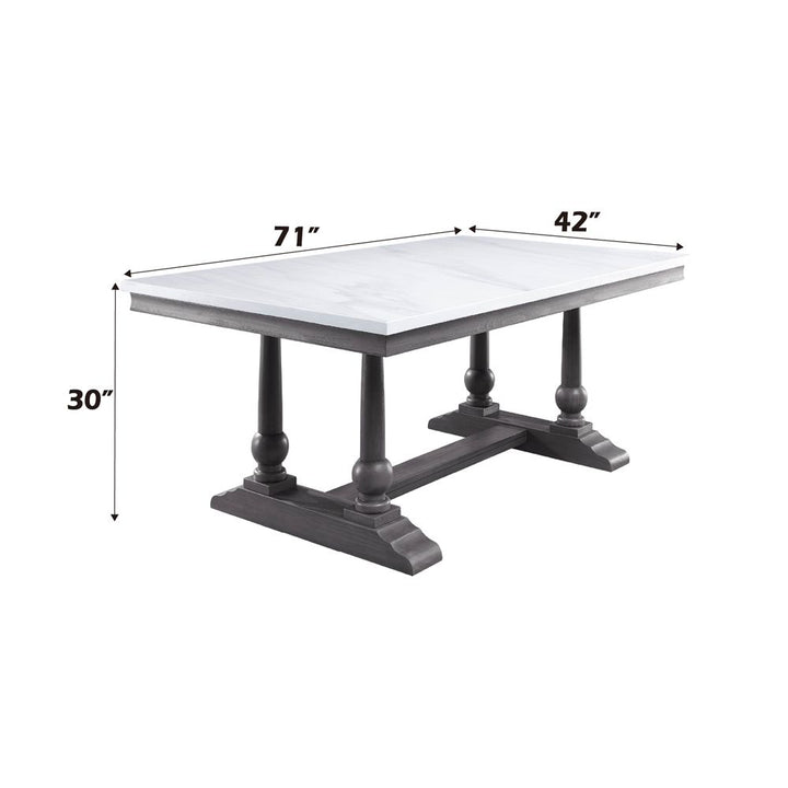 Yabeina Dining Table – dimensions diagram